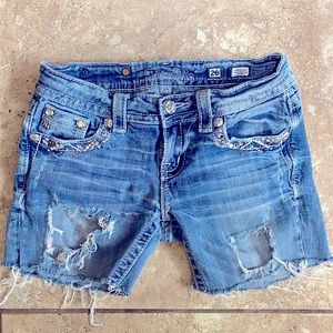 Miss Me jean Daisy Dukes shorts size 26 distressed cut offs